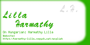 lilla harmathy business card